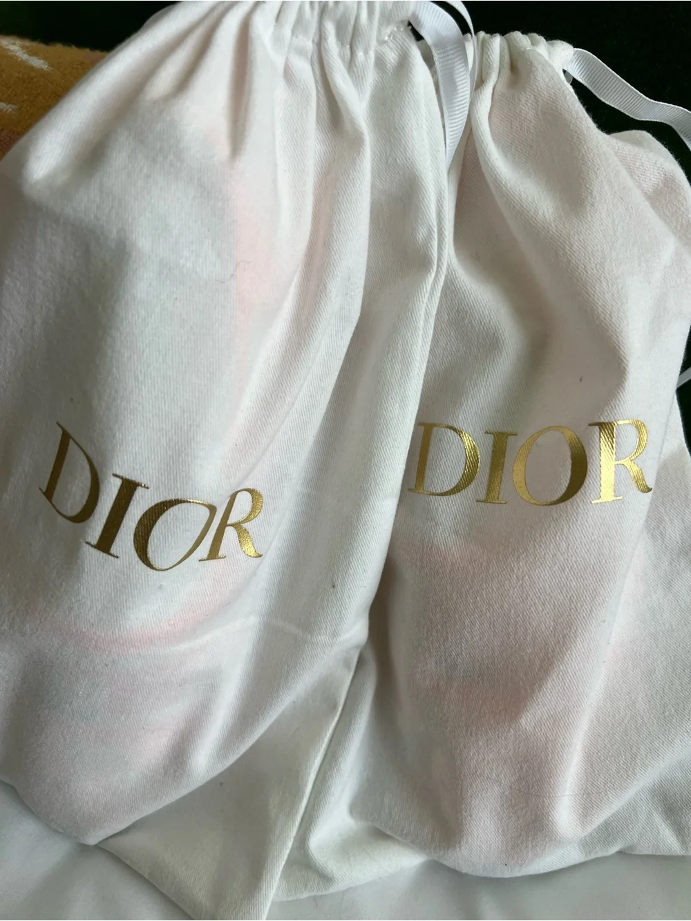 Dior Orange and Cream Embroidered Espadrilles